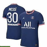 Youth Paris Saint-Germain #30 Lionel Messi Blue Thailand Soccer Jersey
